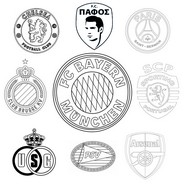 Coloring page - Bayern Munich - UEFA Champions League 2025