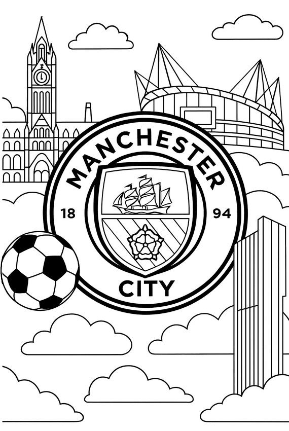 Drawing to color - Manchester City - Premier League