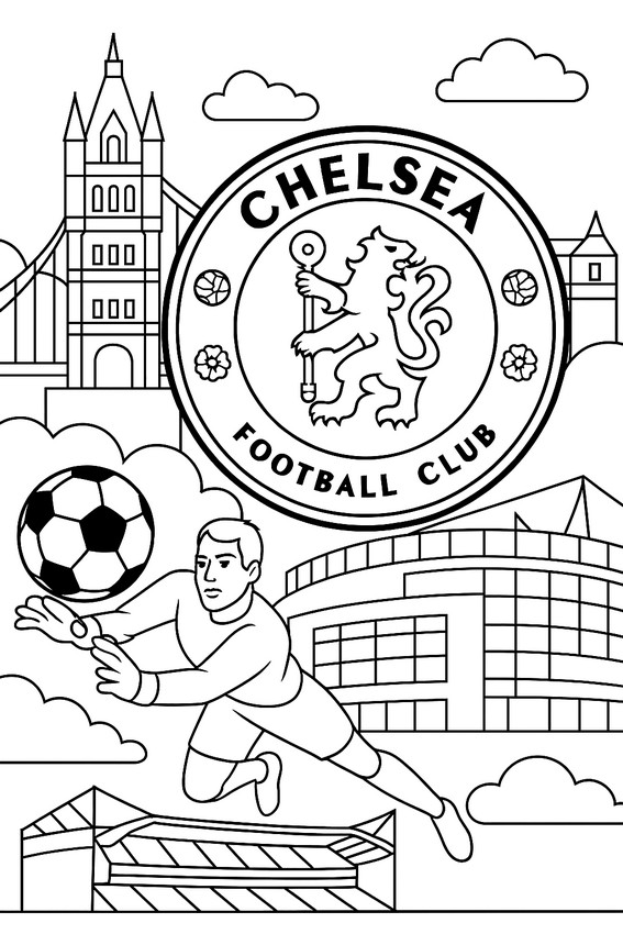 Printable coloring - Chelsea - Premier League