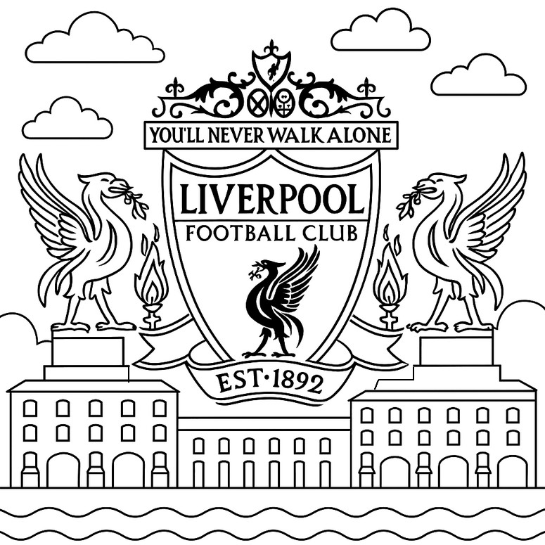 Free coloring page - Liverpool - Premier League