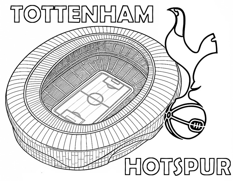 Downloadable coloring - Tottenham Hotspur - Premier League