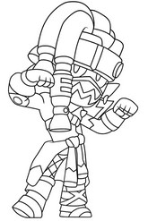 Printable coloring - Streetwear Emz - Brawl Stars x Subway Surfers