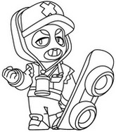 Downloadable coloring - Jake Ollie - Brawl Stars x Subway Surfers