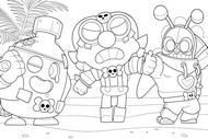 Renklendirilecek çizim - Carreta Savaşı - Brawl Stars x Subway Surfers
