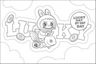 Feuille de coloriage - Lucky day by day - Labubu - Bonne année