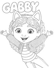 Kolorowanka do druku - Gabby - Gabby’s Dollhouse: Film