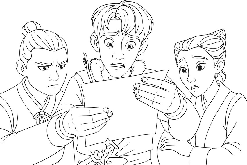 Coloring sheet - Friends - Wolf King