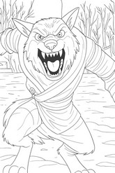 Coloring sheet - Drew ferran - Wolf King