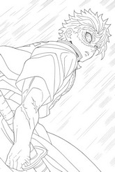 Coloring sheet - Sanemi Shinazugawa - Demon Slayer: Infinity Castle
