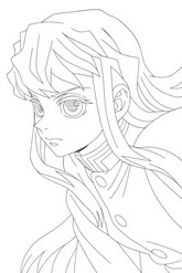 Downloadable coloring - Muichiro Tokito - Demon Slayer: Infinity Castle