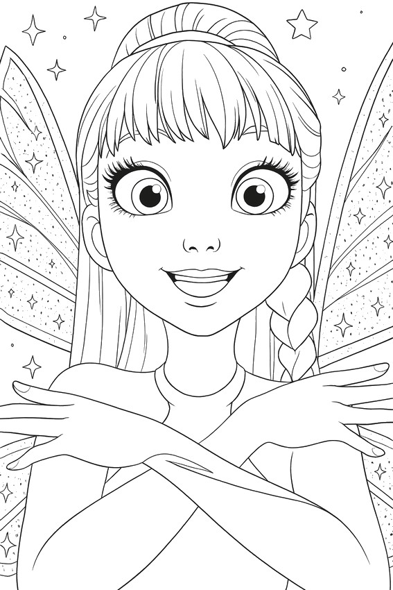 Gratis kleurplaat - Een stralende glimlach - Winx Club: The magic is back