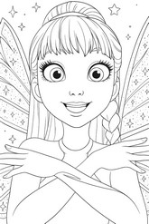 Kleurplaat om te downloaden - Een stralende glimlach - Winx Club: The magic is back