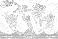 Tekening om in te kleuren - Boven het Magische Paleis - Winx Club: The magic is back