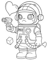 무료 색칠그림 - Molly - POP MART