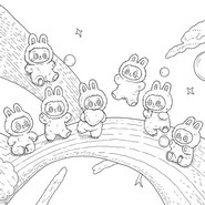 색칠용 종이 - Labubu - POP MART