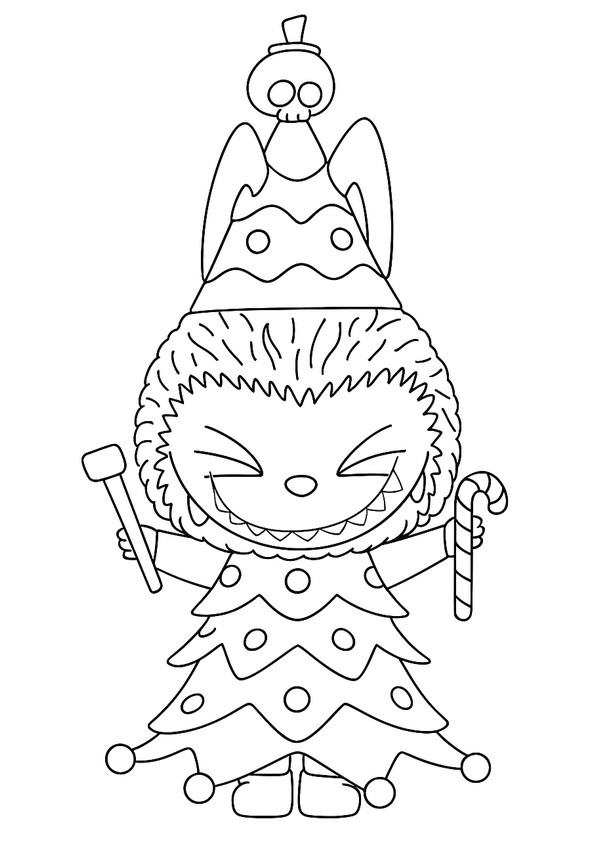 색칠 그림 - 크리스마스 트리 - 라부부 크리스마스