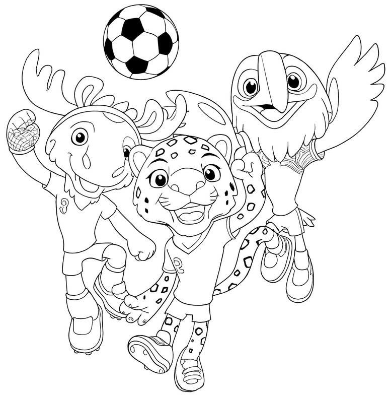 Free coloring page - The mascots - 2026 FIFA World Cup