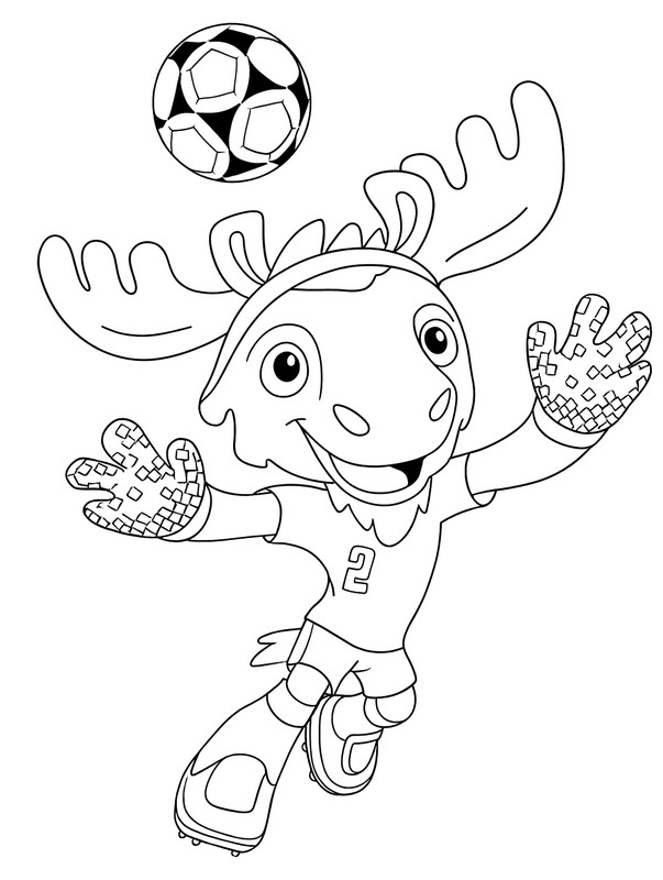 Printable coloring - The Maple mascot - 2026 FIFA World Cup