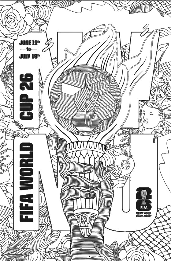 색칠공부 - 뉴욕 개최 도시 - 2026년 FIFA 월드컵