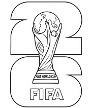 Målarblad - FIFA-trofén - FIFA-VM 2026