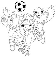 Downloadable coloring - The mascots - 2026 FIFA World Cup