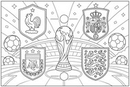 Ausmalbild zum Herunterladen - Halbfinale - FIFA-Weltmeisterschaft 2026