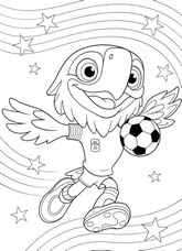 Printable coloring - The Clutch mascot - 2026 FIFA World Cup