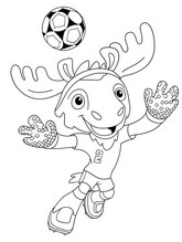 Coloring sheet - The Maple mascot - 2026 FIFA World Cup