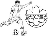 印刷用塗り絵 - Jonathan David - 2026 FIFAワールドカップ