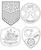 Image à colorier - Groupe D avec les Etats-Unis - Coupe du monde de football 2026