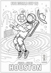 색칠 그림 - 휴스턴 개최 도시 - 2026년 FIFA 월드컵