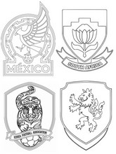 Coloriage gratuit - Groupe A avec le Mexique - Coupe du monde de football 2026