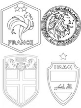 Coloriage à imprimer - Groupe I avec la France - Coupe du monde de football 2026