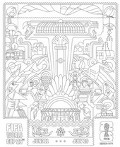 색칠 그림 - 멕시코시티 개최 도시 - 2026년 FIFA 월드컵