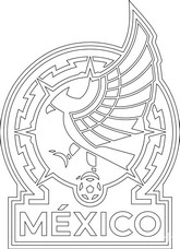 Feuille de coloriage - Logo équipe du Mexique - Coupe du monde de football 2026