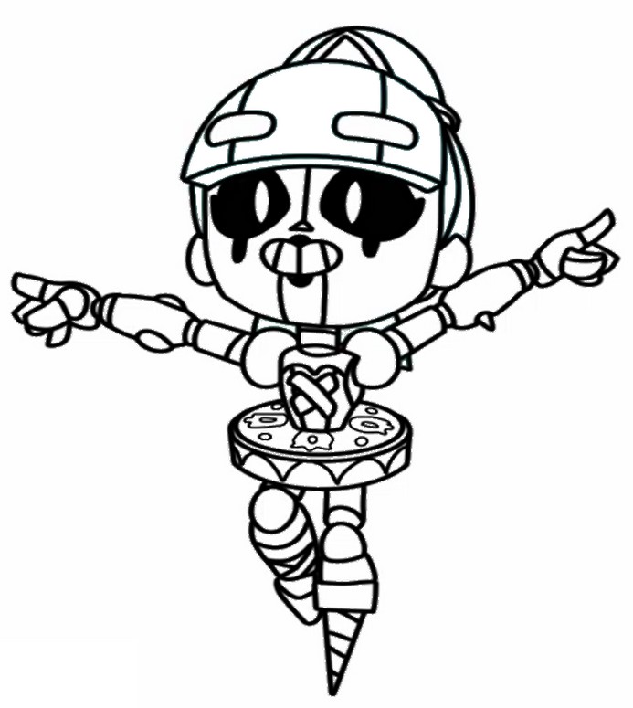 Downloadable coloring - Gigi - Brawl Stars - Stranger Things