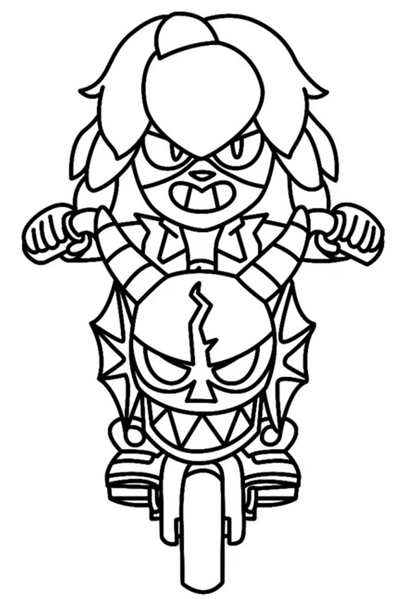 Coloring page - Eddie Draco - Brawl Stars - Stranger Things
