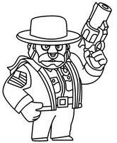 Free coloring page - Hopper Bull - Brawl Stars - Stranger Things