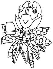 Kleurplaat om te printen - Lotus Mecha Piper - Brawl Stars - Stranger Things