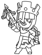 Kleurplaat - Archer Queen Penny - Brawl Stars - Stranger Things