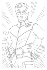 Coloring sheet - Captain Man - Henry Danger