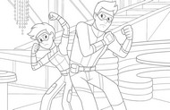 Image to color - Kid Danger and Captain Man - Henry Danger