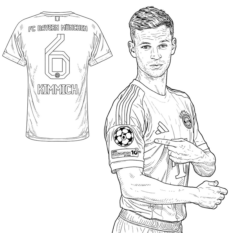 Disegno scaricabile - Joshua Kimmich - Bayern Monaco