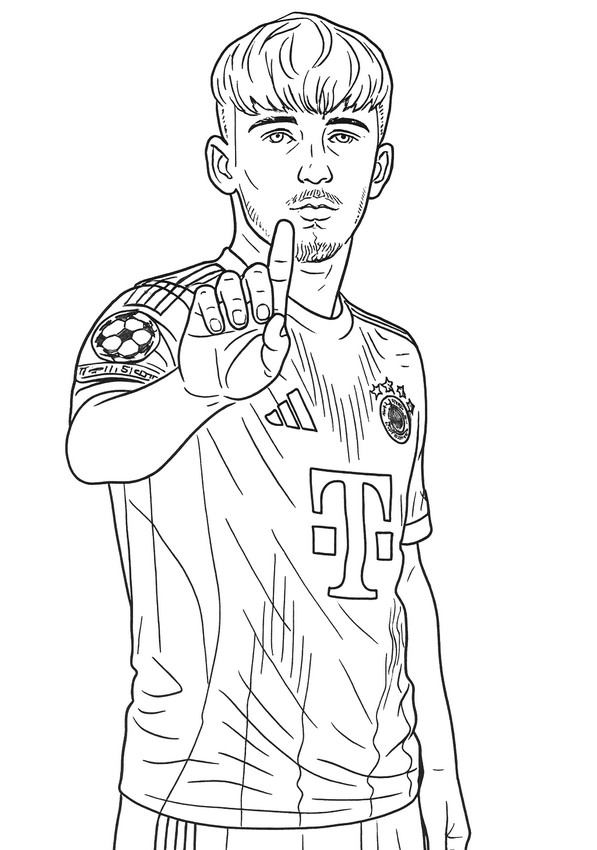 Inkleurbare afbeelding - Lennart Karl - Bayern München