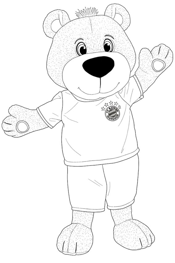 Downloadable coloring - The mascot - Bayern Munich