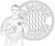 Printable coloring - Manuel Nauer - Bayern Munich