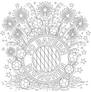 Image to color - Logo and fireworks - Bayern Munich