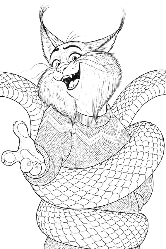 Obrazek do kolorowania - Pawbert Lynxley - Zwierzogród 2