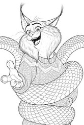 Rysunek do kolorowania - Pawbert Lynxley - Zwierzogród 2