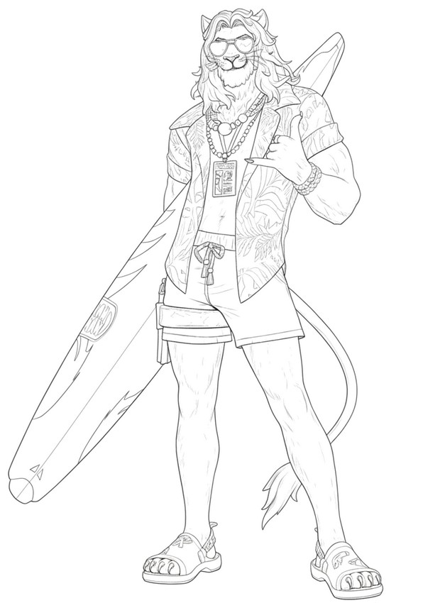 Foglio da colorare - Kingston - Fortnite capitollo 7 - Ondata pacifica